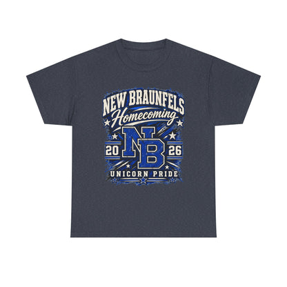 New Braunfels Homecoming 2026 T-Shirt — NB Unicorn Pride School Spirit Tee
