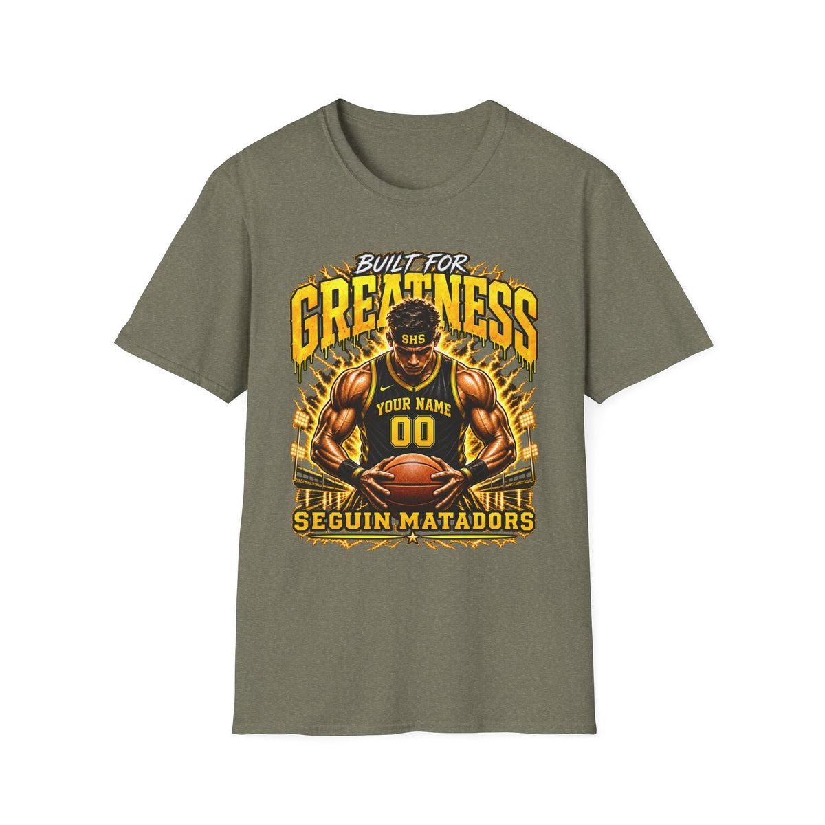 Custom Seguin Matador Basketball Player Tee | Personalized Name & Jersey Number