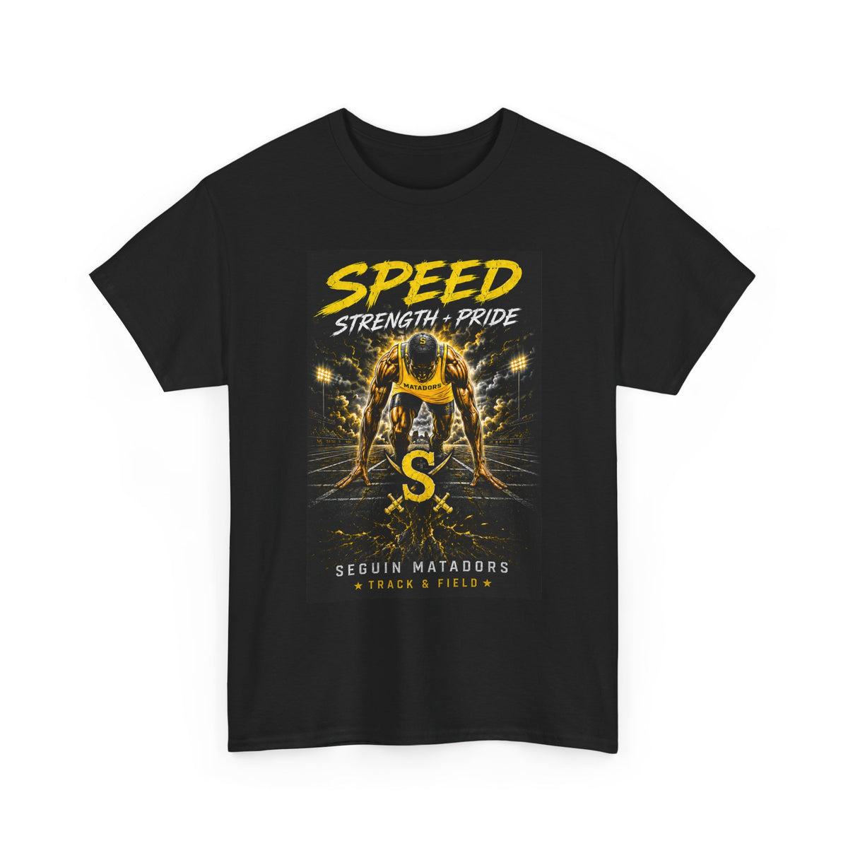 Speed Strength Pride Tee — Seguin Matadors Football Graphic T-Shirt