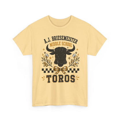 Toros Middle School Tee — A.J. Briesemeister School Spirit T-Shirt