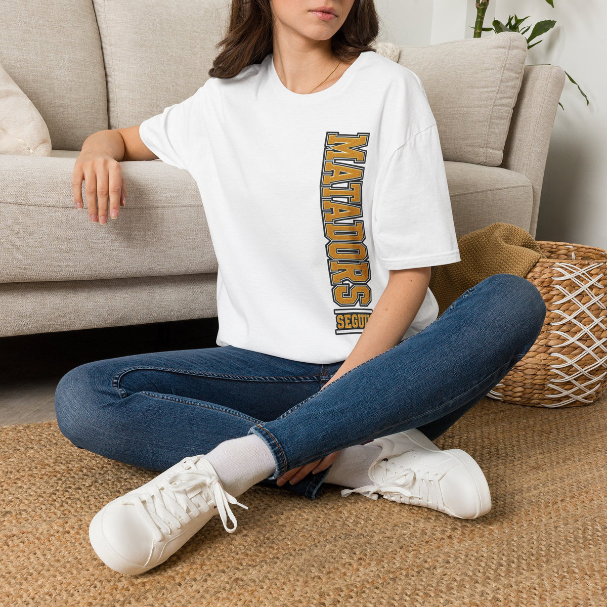 Matadors Vertical Side-Print T-Shirt — Collegiate Spirit Tee