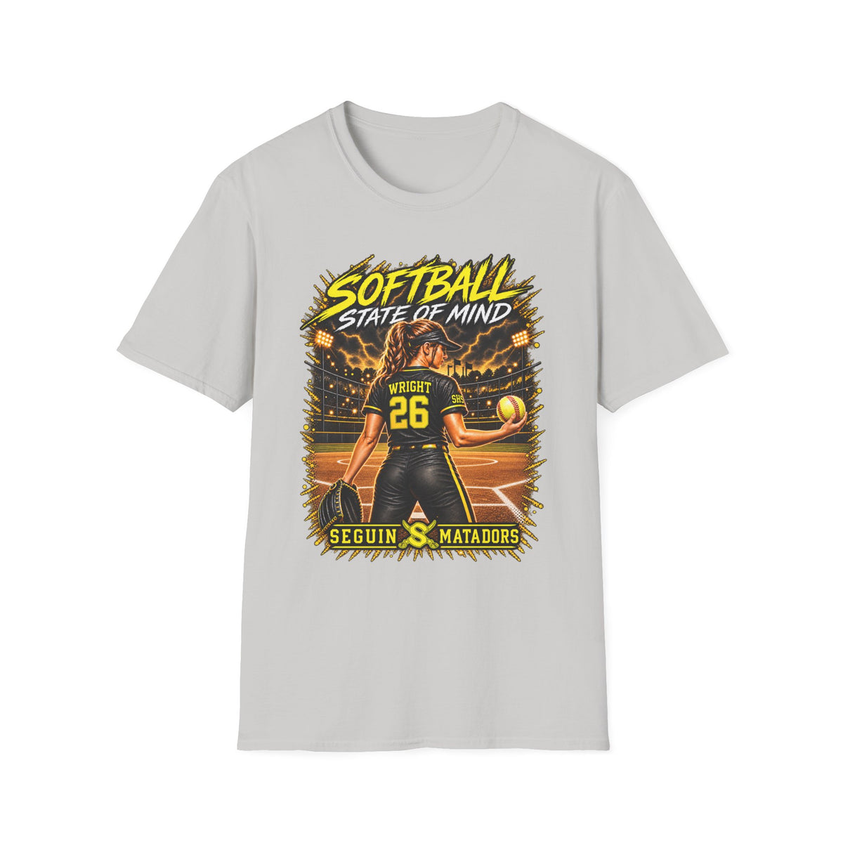 Custom Seguin Matador Softball Player Tee | Personalized Name & Jersey Number