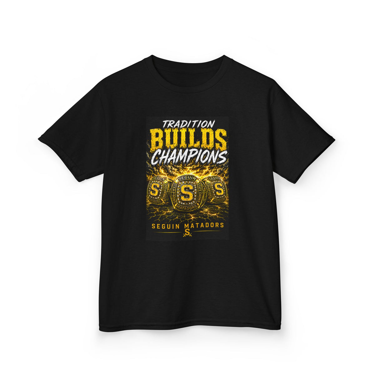 Kids Tee - "Tradition Builds Champions" Sequin Matadors Youth Shirt