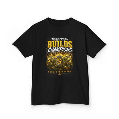 Kids Tee - "Tradition Builds Champions" Sequin Matadors Youth Shirt