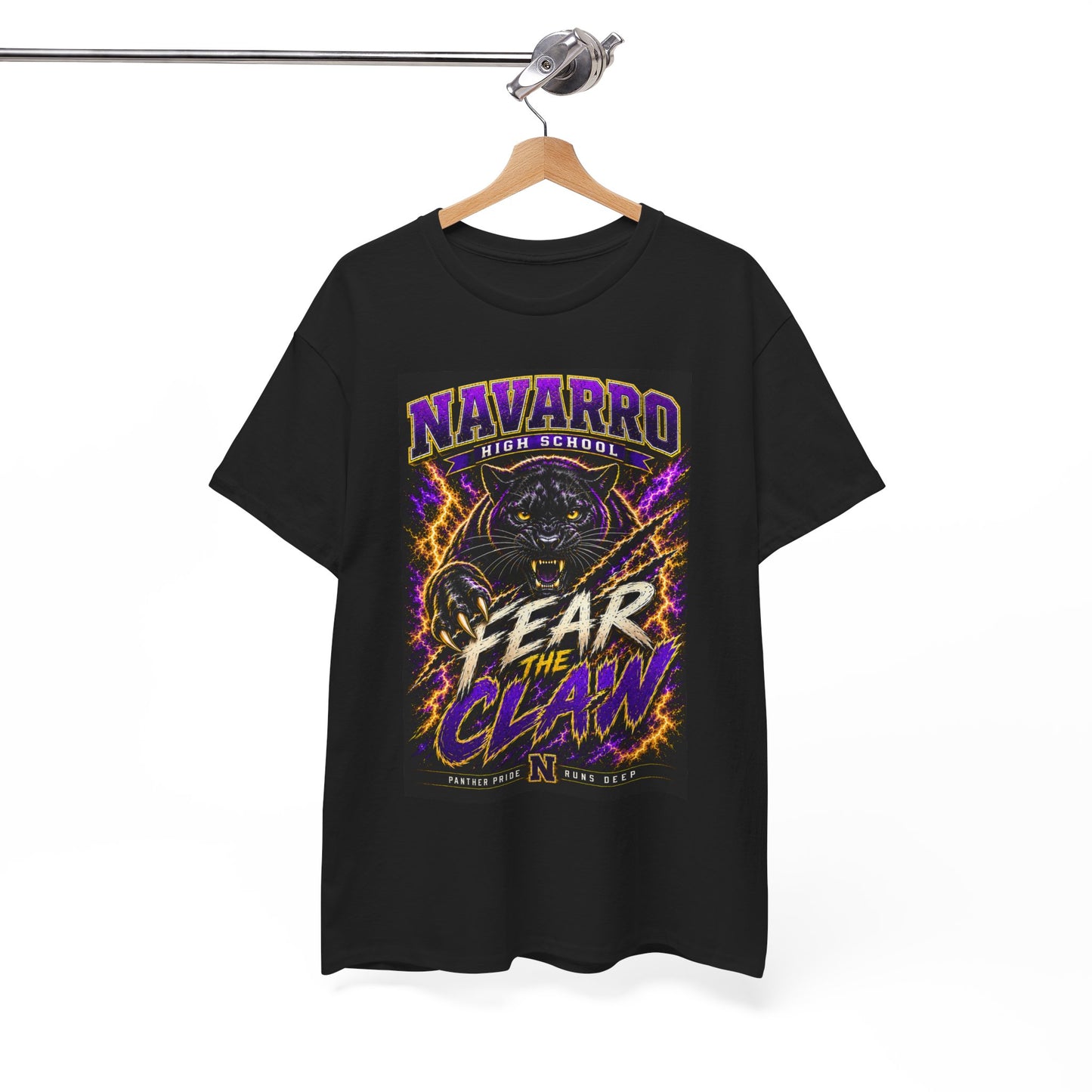 Navarro High "Fear the Claw" Panther Tee — School Spirit Football Shirt