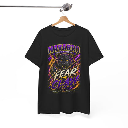 Navarro High "Fear the Claw" Panther Tee — School Spirit Football Shirt