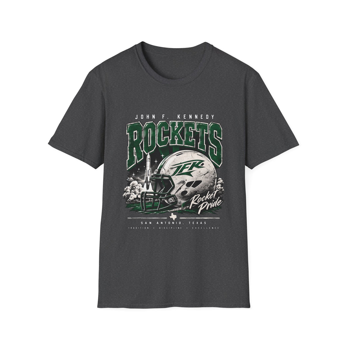 Rockets Vintage Graphic T-Shirt — John F. Kennedy Space Team Tee