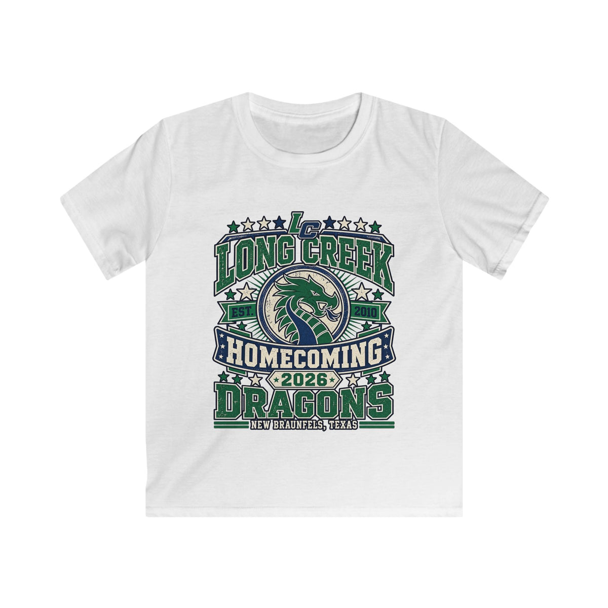 Homecoming Dragons Kids Tee — Long Creek 2026 School Spirit Shirt