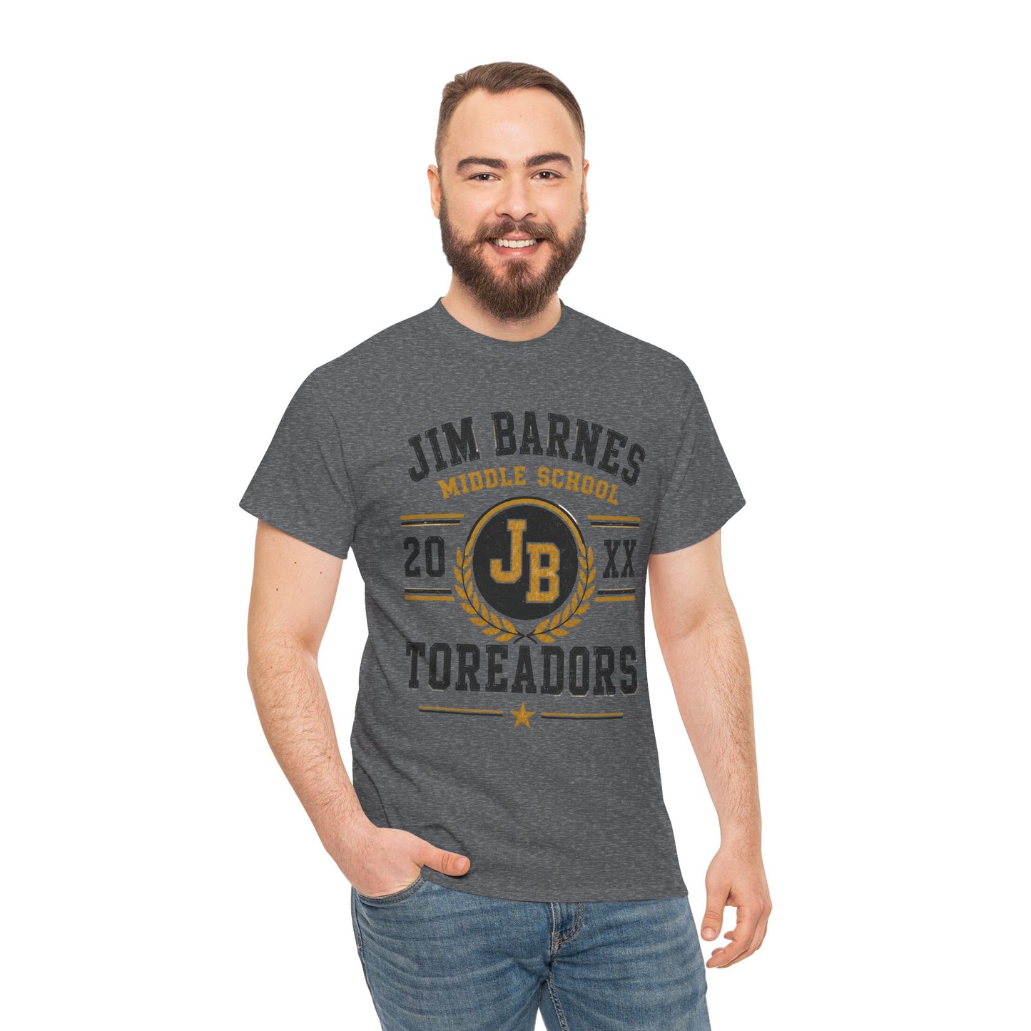 Jim Barnes Middle School Toreadors T-Shirt — School Spirit Tee with JB Crest