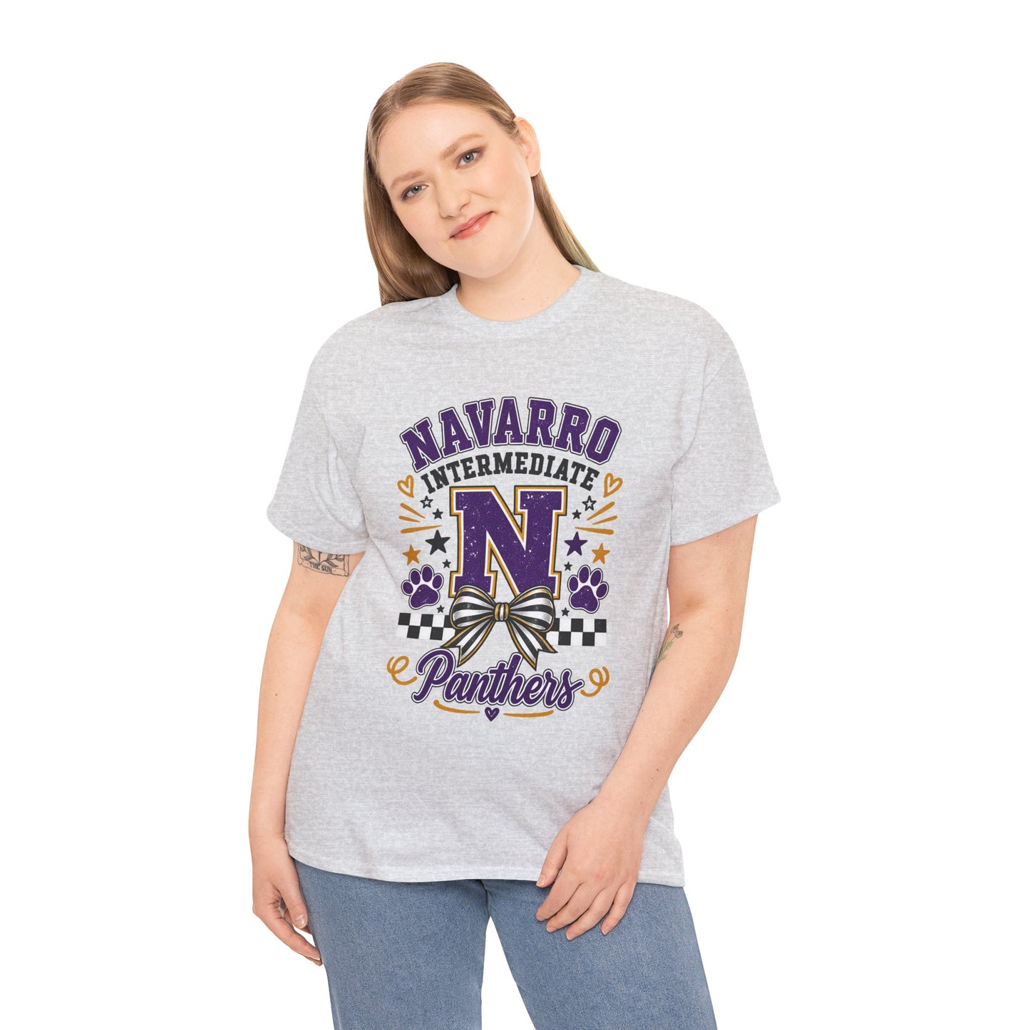 Navarro Intermediate Panthers T-Shirt — School Spirit Tee with 'N' Logo & Paw Prints