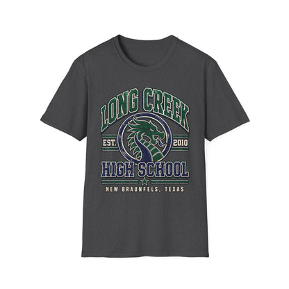 Long Creek High School Mascot T-Shirt — School Spirit Dragon Tee (Established 2010)