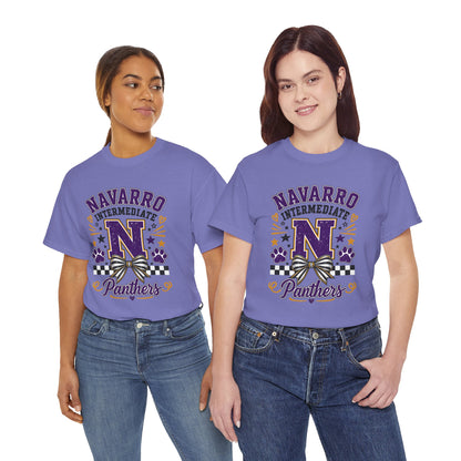 Navarro Intermediate Panthers T-Shirt — School Spirit Tee with 'N' Logo & Paw Prints