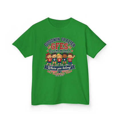 Kids T‑Shirt — "Goodwin Frazier G FES Elementary: Where You Belong" School Pride Tee