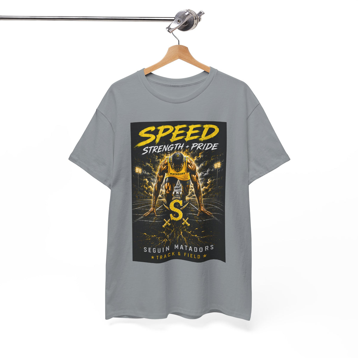 Speed Strength Pride Tee — Seguin Matadors Football Graphic T-Shirt
