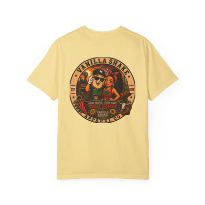 Mr. & Mrs. Shake Logo Unisex Garment-Dyed T-shirt