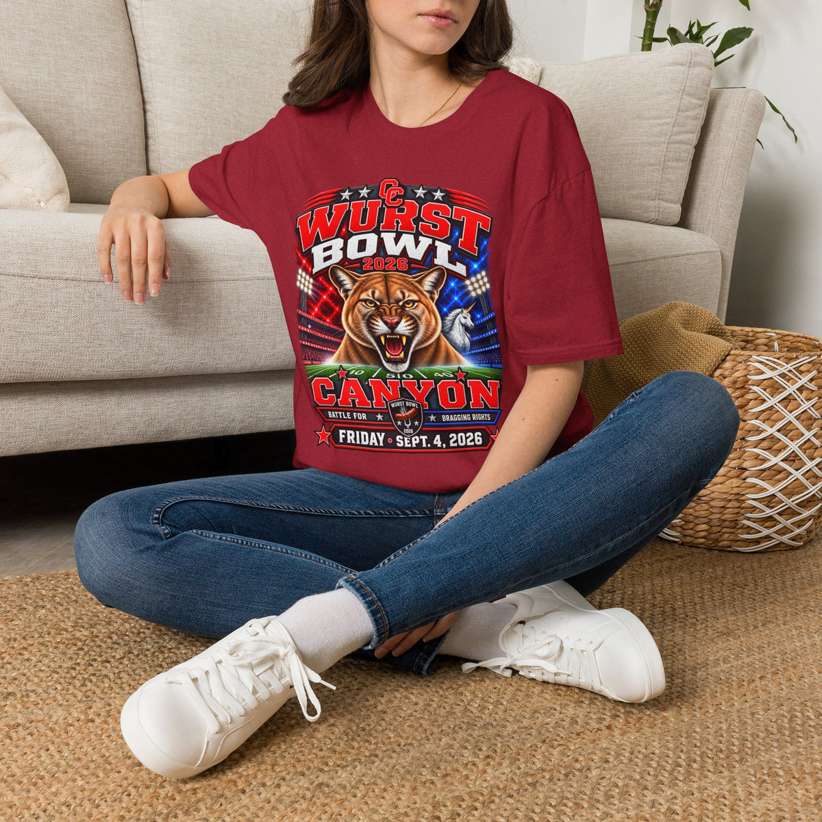 Wurst Bowl 2026 T-Shirt — Canyon Football Game Day Tee