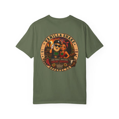Mr. & Mrs. Shake Logo Unisex Garment-Dyed T-shirt