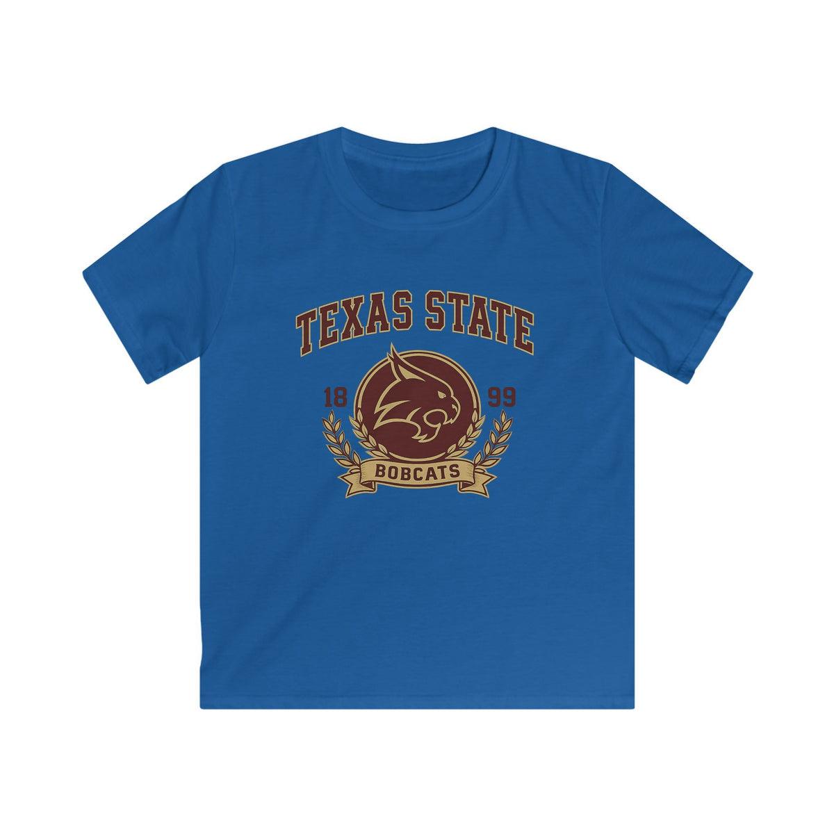 Texas State Bobcats Kids T-Shirt — Retro 1899 College Mascot Tee
