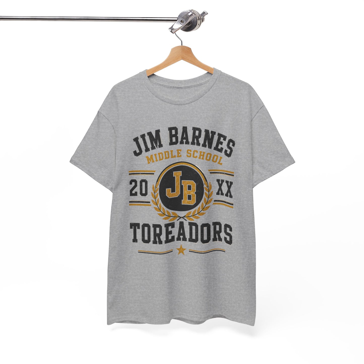 Jim Barnes Middle School Toreadors T-Shirt — School Spirit Tee with JB Crest