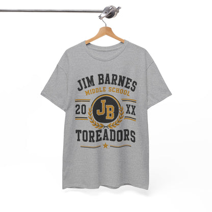 Jim Barnes Middle School Toreadors T-Shirt — School Spirit Tee with JB Crest