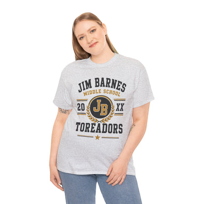 Jim Barnes Middle School Toreadors T-Shirt — School Spirit Tee with JB Crest