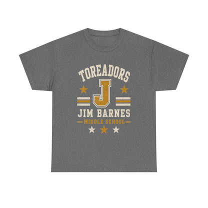 Toreadors Jim Barnes School Letterman Tee — Vintage School Spirit T-Shirt