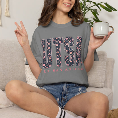 UTSA Floral Logo T‑Shirt — UT San Antonio Collegiate Tee