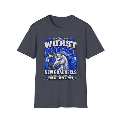 Wurst Bowl T-Shirt — New Braunfels 2026 Unicorn Football Event Tee