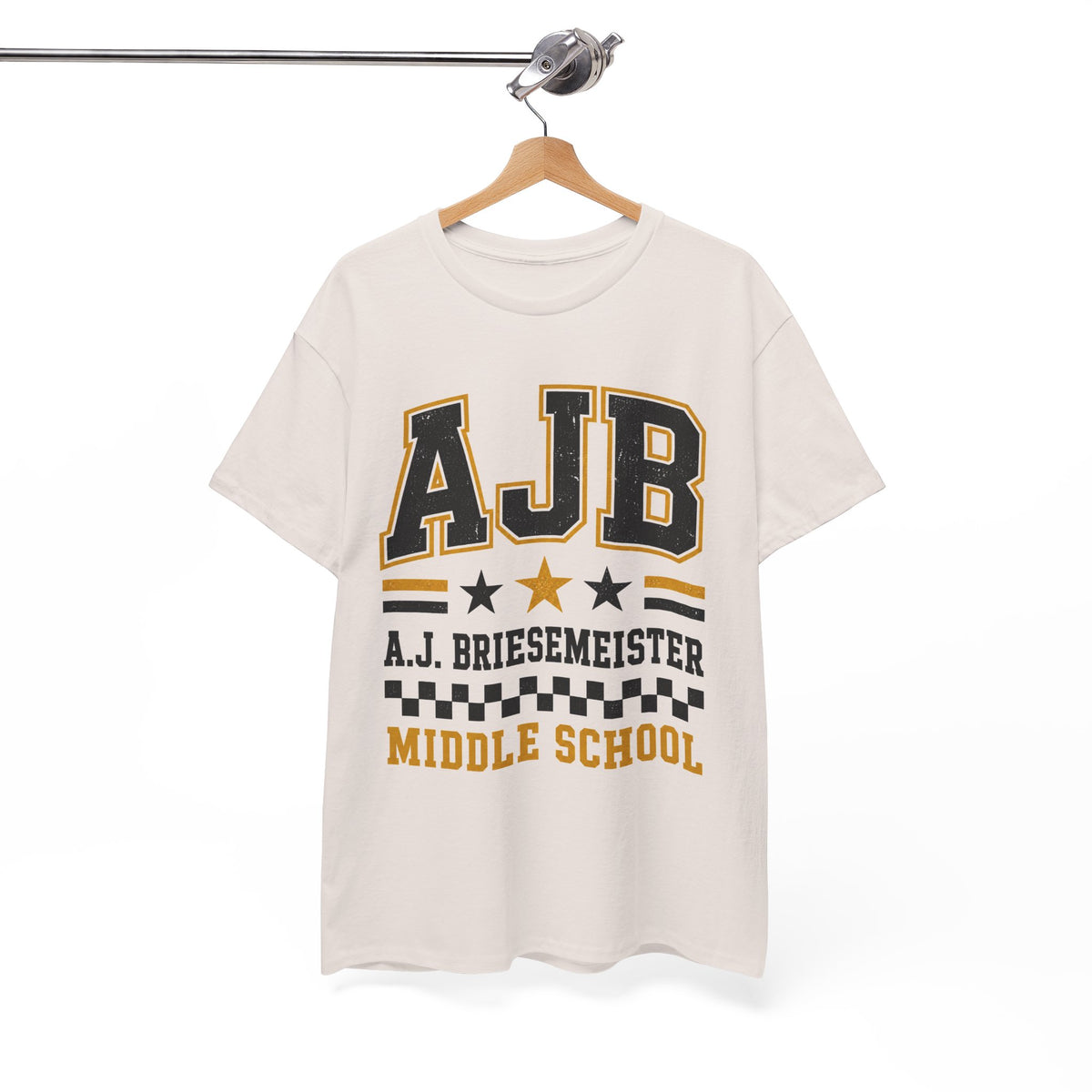 Middle School Custom Name Tee — AJB Briesemeister School Spirit Shirt