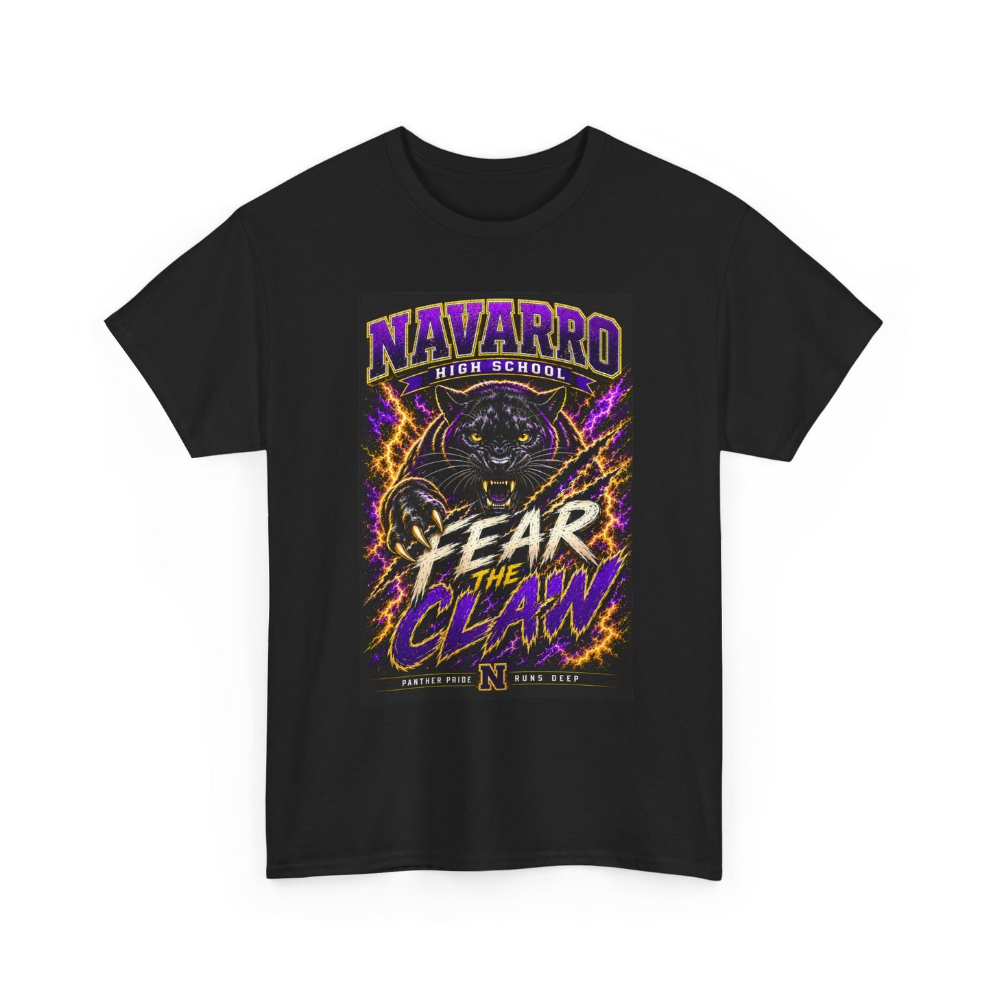 Navarro High "Fear the Claw" Panther Tee — School Spirit Football Shirt