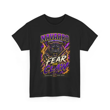 Navarro High "Fear the Claw" Panther Tee — School Spirit Football Shirt