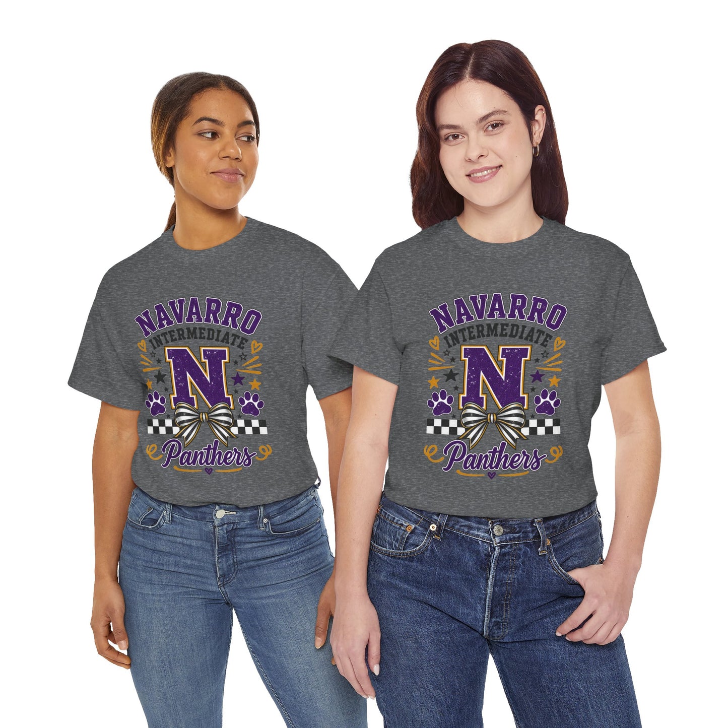 Navarro Intermediate Panthers T-Shirt — School Spirit Tee with 'N' Logo & Paw Prints