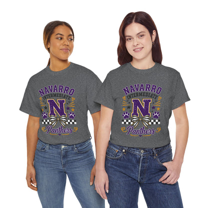 Navarro Intermediate Panthers T-Shirt — School Spirit Tee with 'N' Logo & Paw Prints