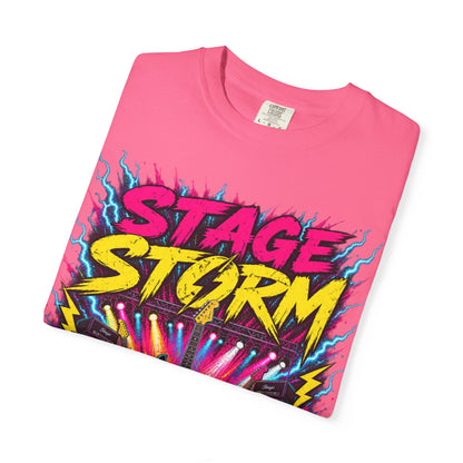 Stage Storm Rock Band T-Shirt — "Stage Storm" Guitar Concert Graphic Tee