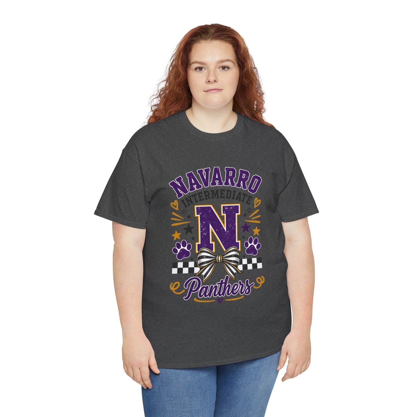 Navarro Intermediate Panthers T-Shirt — School Spirit Tee with 'N' Logo & Paw Prints