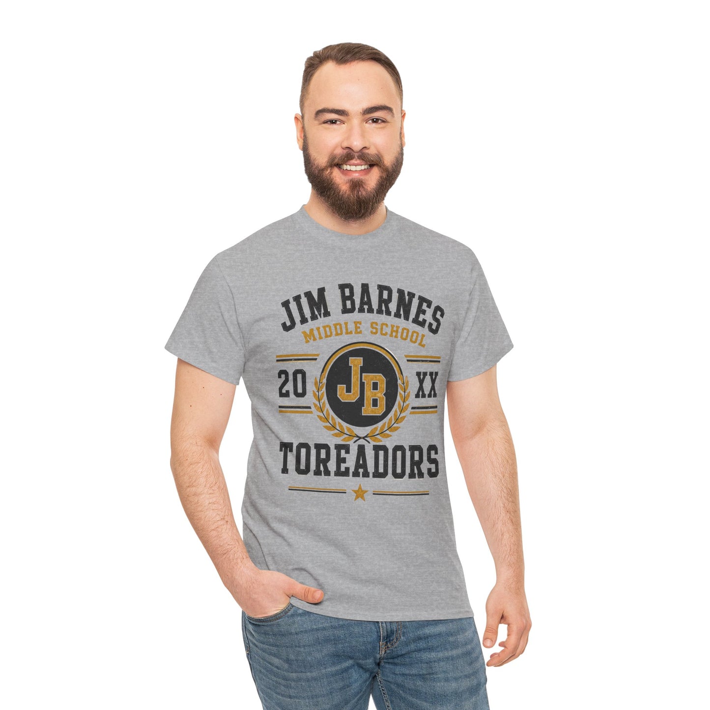 Jim Barnes Middle School Toreadors T-Shirt — School Spirit Tee with JB Crest