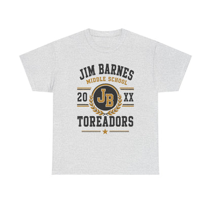 Jim Barnes Middle School Toreadors T-Shirt — School Spirit Tee with JB Crest