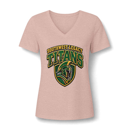 Titans Women's V-Neck Tee — Southwest Legacy San Antonio School Spirit Shirt