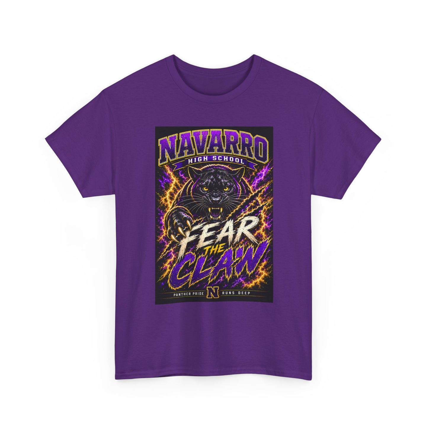 Navarro High "Fear the Claw" Panther Tee — School Spirit Football Shirt