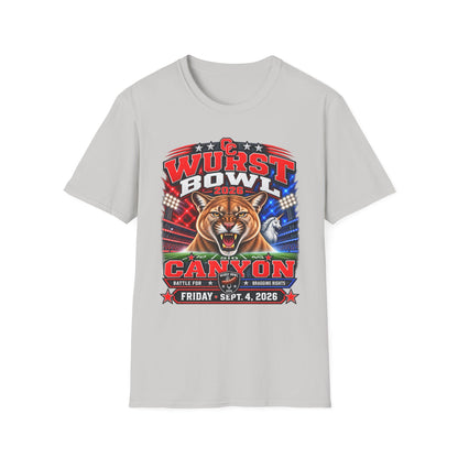 Wurst Bowl 2026 T-Shirt — Canyon Football Game Day Tee