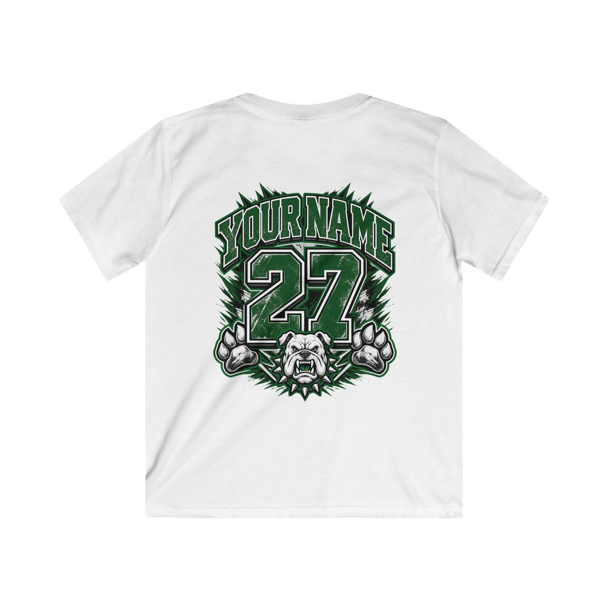 Marion Bulldogs Kids T‑Shirt — Custom Name & Number Youth Football Tee