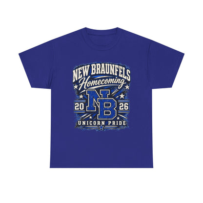 New Braunfels Homecoming 2026 T-Shirt — NB Unicorn Pride School Spirit Tee