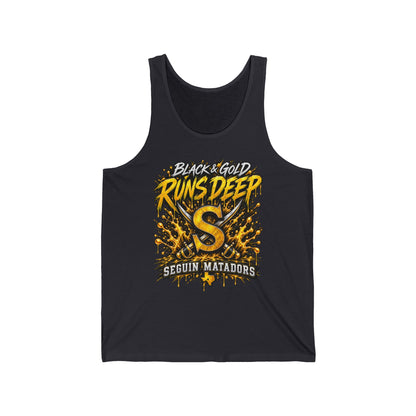 Seguin Matadors "Black & Gold Runs Deep" Tank Top