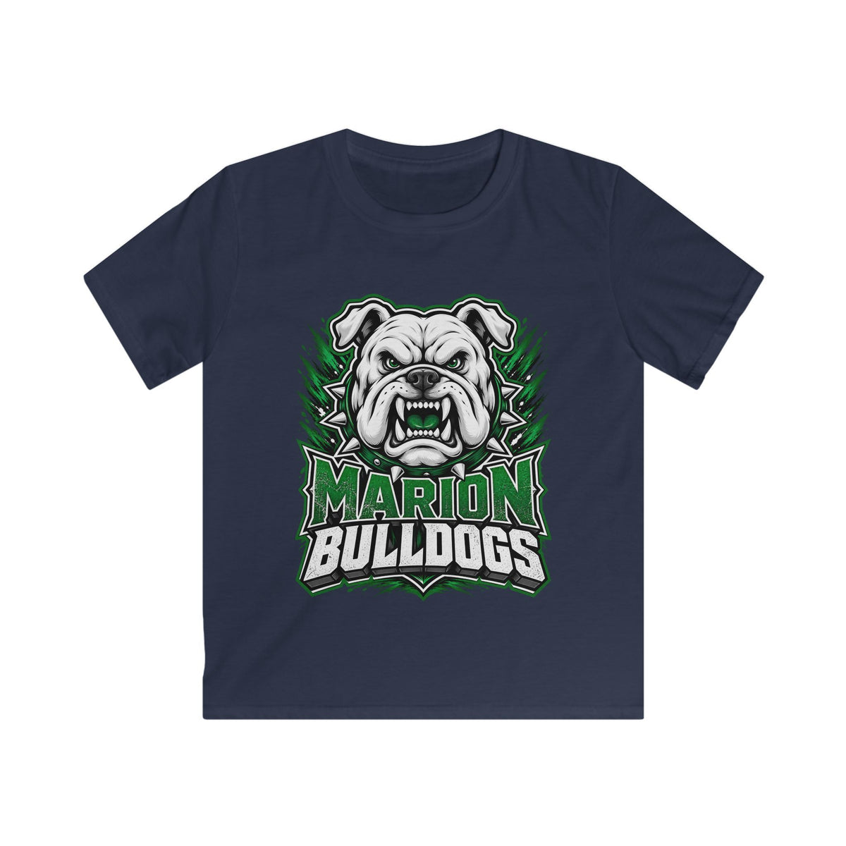Marion Bulldogs Kids T‑Shirt — Custom Name & Number Youth Football Tee