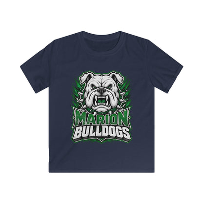 Marion Bulldogs Kids T‑Shirt — Custom Name & Number Youth Football Tee