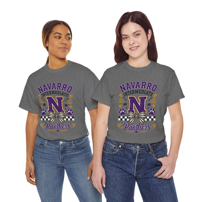 Navarro Intermediate Panthers T-Shirt — School Spirit Tee with 'N' Logo & Paw Prints