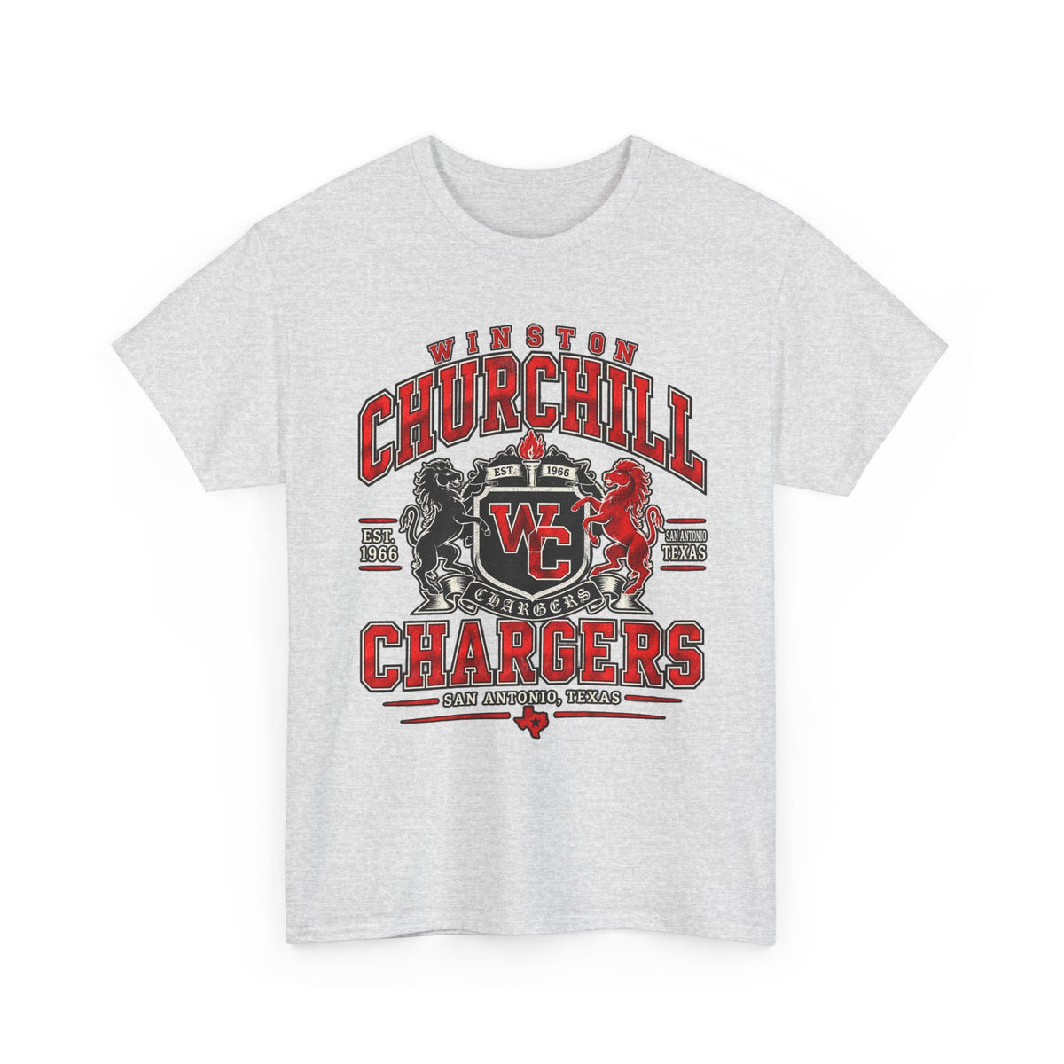 Churchill Chargers School Spirit T-Shirt — WC Logo & Mascot Tee