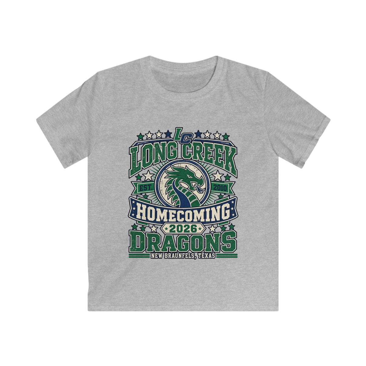 Homecoming Dragons Kids Tee — Long Creek 2026 School Spirit Shirt