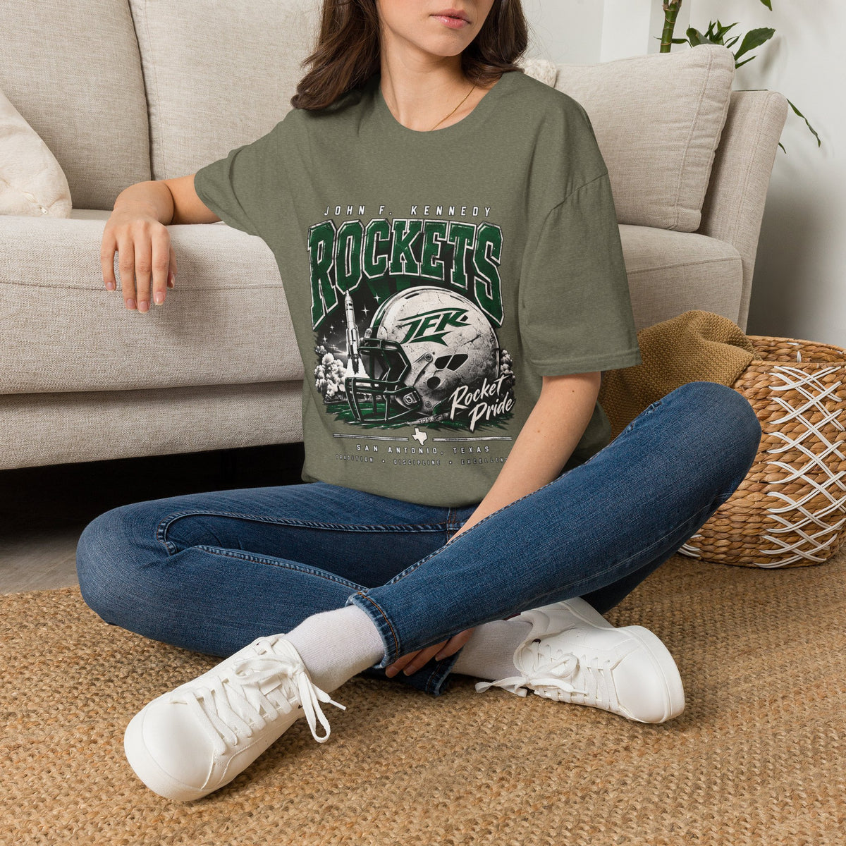 Rockets Vintage Graphic T-Shirt — John F. Kennedy Space Team Tee