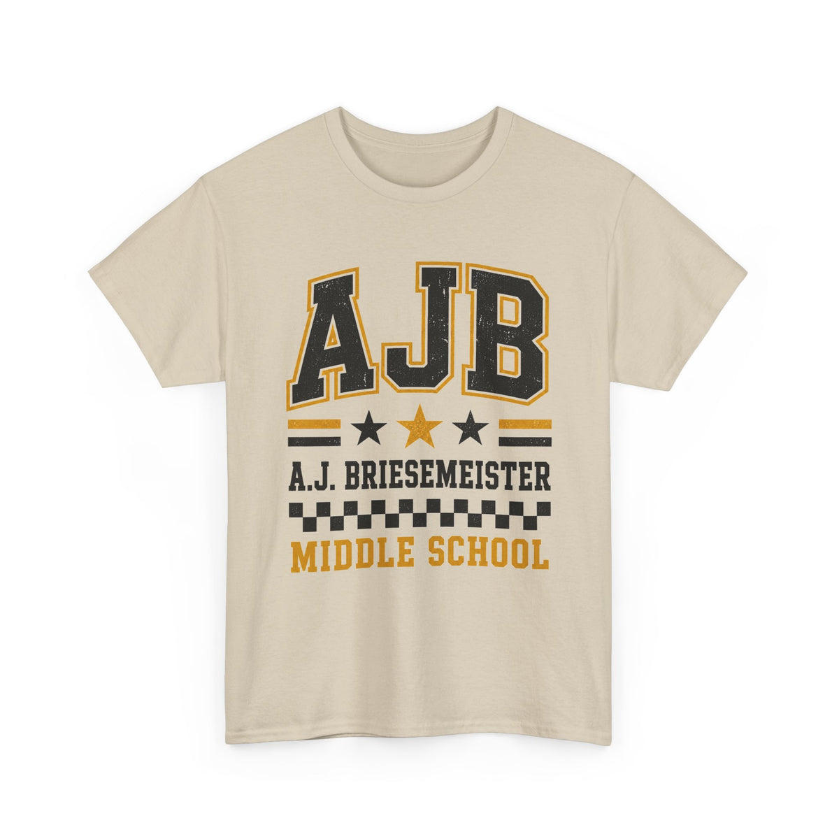 Middle School Custom Name Tee — AJB Briesemeister School Spirit Shirt